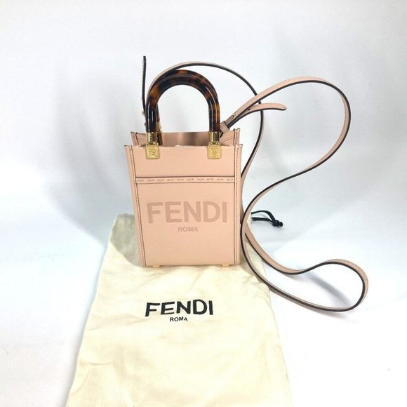 FENDI Shoulder Bag Crossbody bag Sunshine Shopper Small 2WAY Hand Bag - Picture 10 of 16